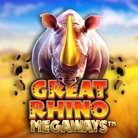 Great Rhino Megaways slot logo by Pragmatic Play at Winplace Casino
